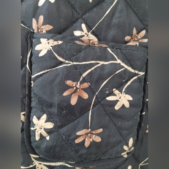 Silk Reversible Flower Print Patchwork Jacket Women's Size Medium - Picture 12 of 13